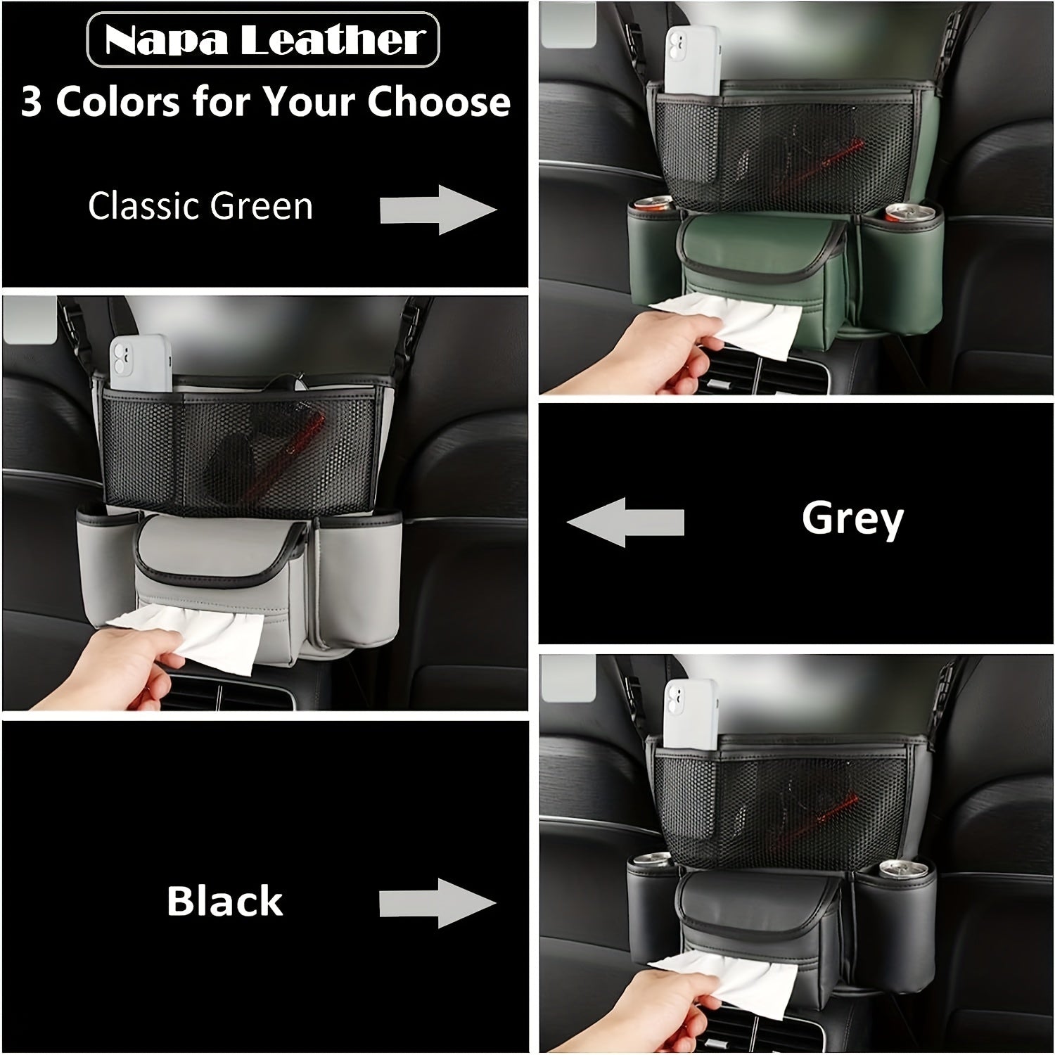 Large Capacity Car Purse Holder - Spacious Organizer for Document, Phone, and Accessories Storage - Premium Automotive Console Accessory for a Clutter-Free Car Interior