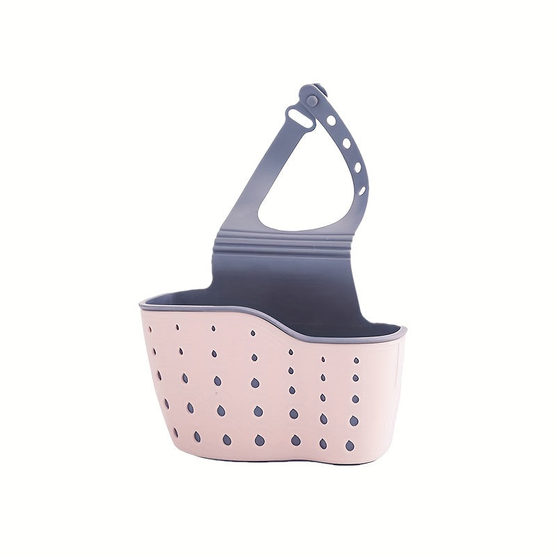 1 Pc Multifunctional Sink Sponge Rack With Adjustable Shoulder Strap
