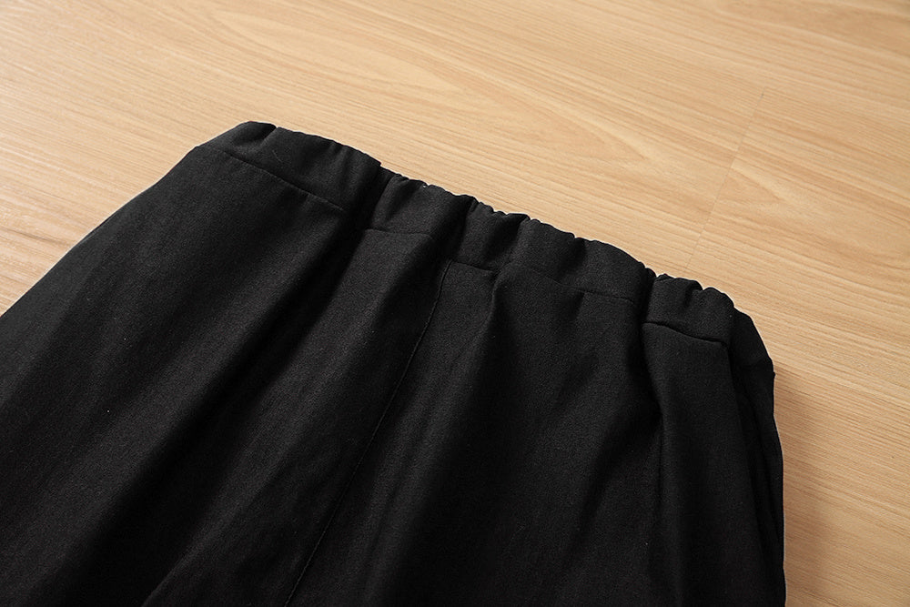 Y2K Solid Drawstring Cargo Pants, Casual Elastic Waist Long Length Pants With Pockets, Women's Clothing