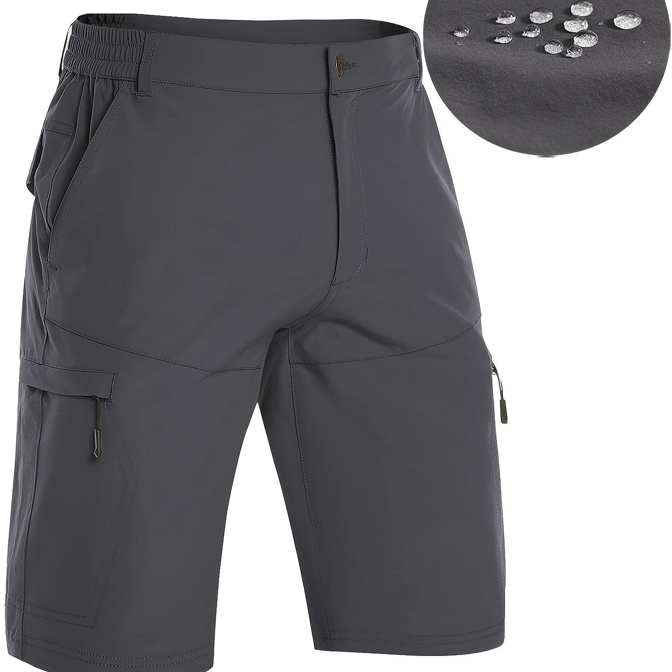 Lightweight, Breathable Men's Nylon Sports Shorts with Moisture-Wicking, Water-Resistant, and Pockets for Hiking, Running, Training, Golf, Cycling, Daily & Casual Wear, Spring, Summer, Fall, Winter