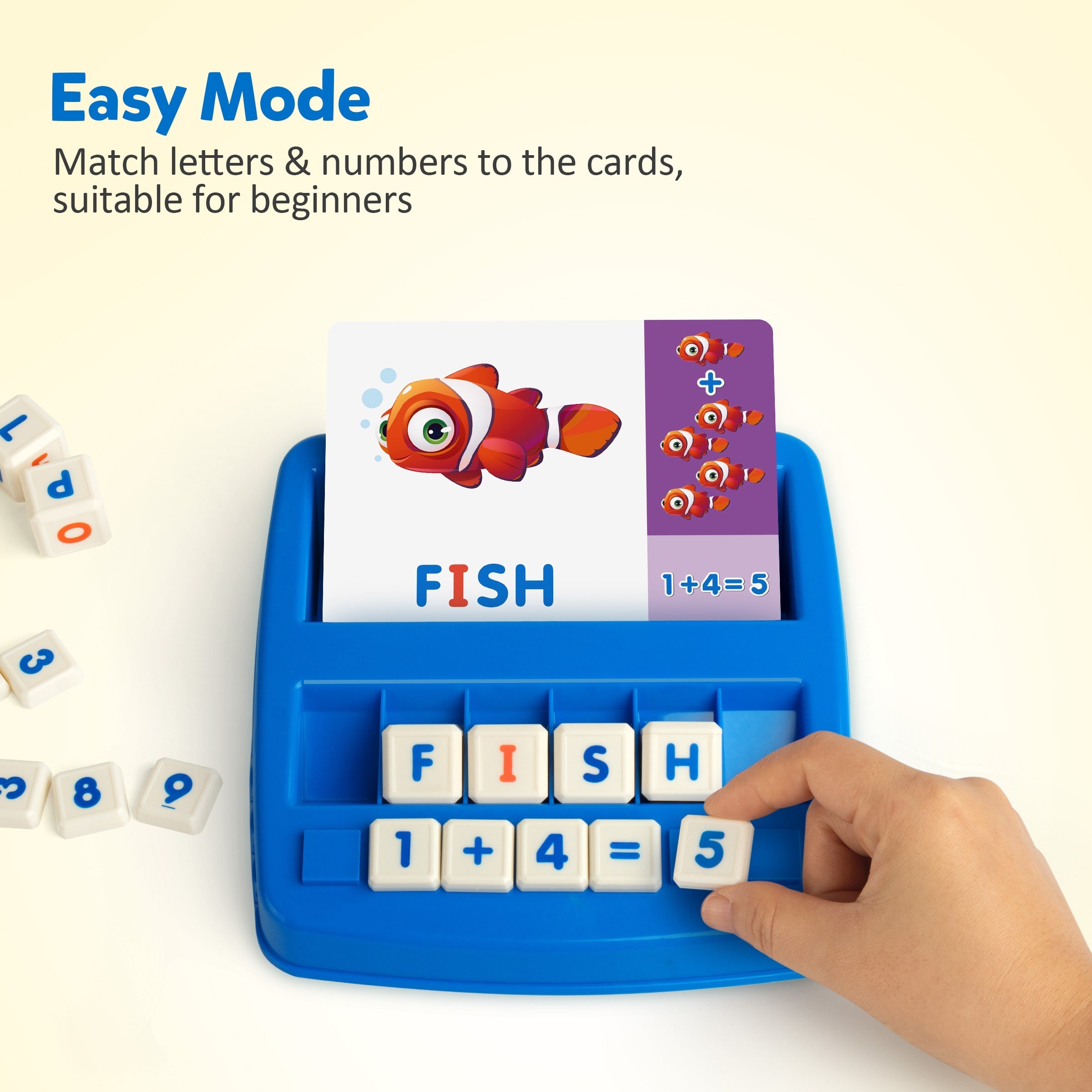 Coogam Matching Letter Game, Alphabet Spelling Reading Flash Cards, Math Number Words Puzzle Early Learning Educational Gift Toys For 3 4 5 Year Old Kids
