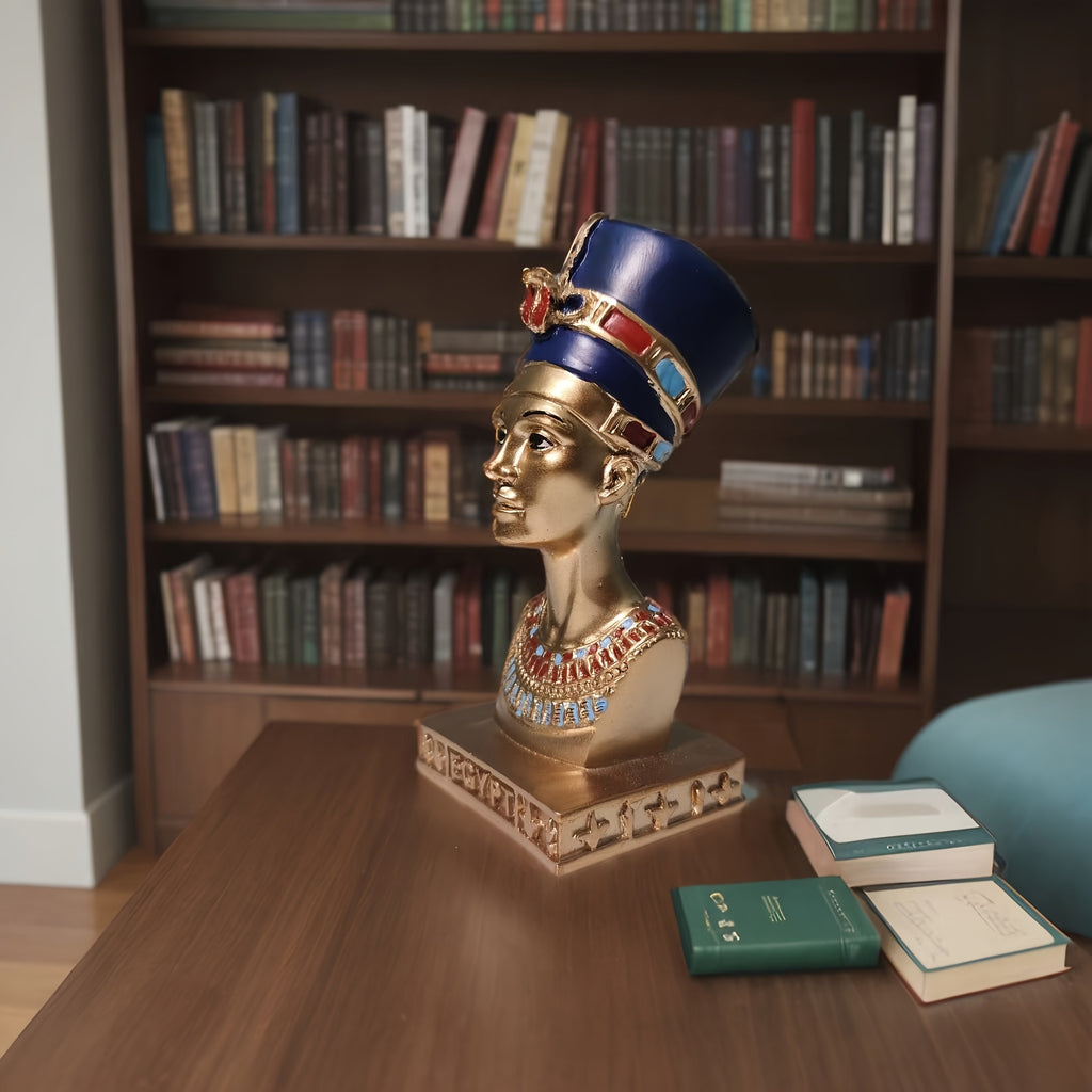 1pc Exquisite Cleopatra Resin Figurine - Home, Room, Garden Decoration, Tourist Souvenir, Bookcase Art - Unique Holiday Gift, Collectible Statue