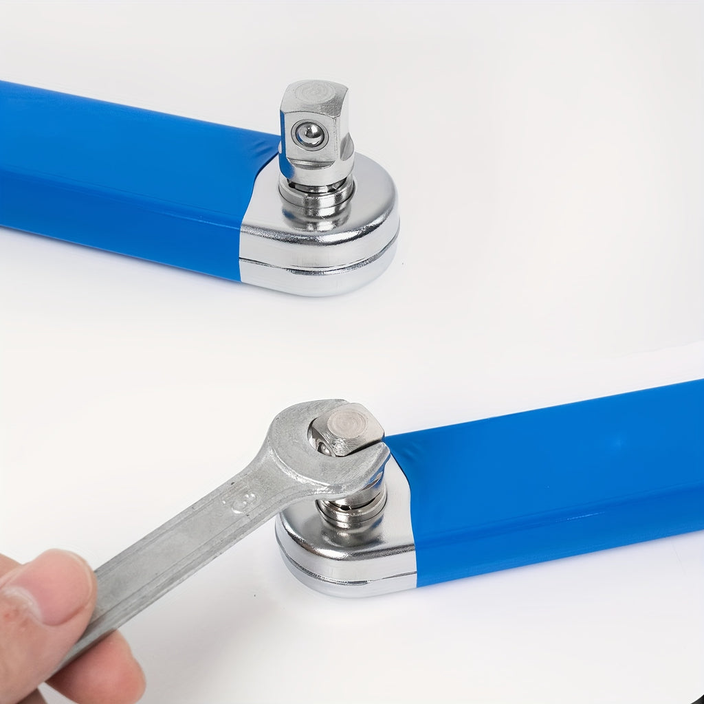 Heavy-Duty 15-Inch -Ready Offset Extension Wrench Set with 4 Adapters (1/4"/3/8"/1/2"/3/8" Drive)