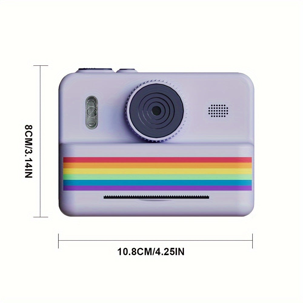 Youngsters Instant Print Camera, 2.8 Screen HD Digital Selfie Camera, Dual Lens Portable Toys with 3 Rolls Of Printing Paper, Christmas, Birthday, Halloween, Thanksgiving Gifts for 3-12 Years Old
