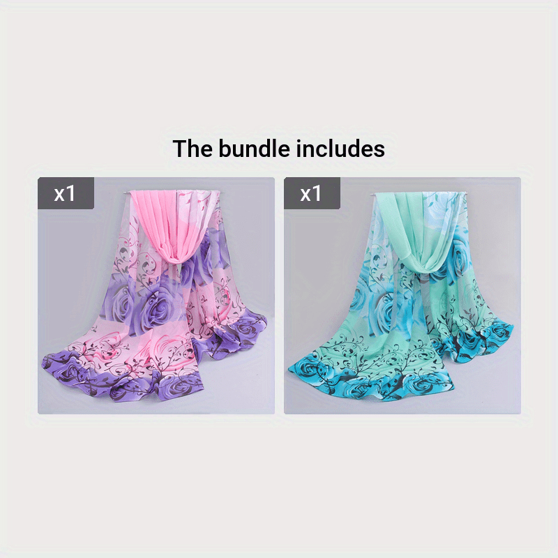Fashionable Chiffon Scarves for Spring And Summer, Women'S Summer Sun Protection Shawls,