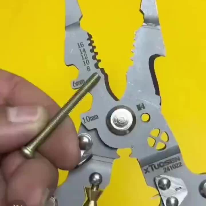1pc Heavy-Duty Industrial Wire Stripping Pliers -