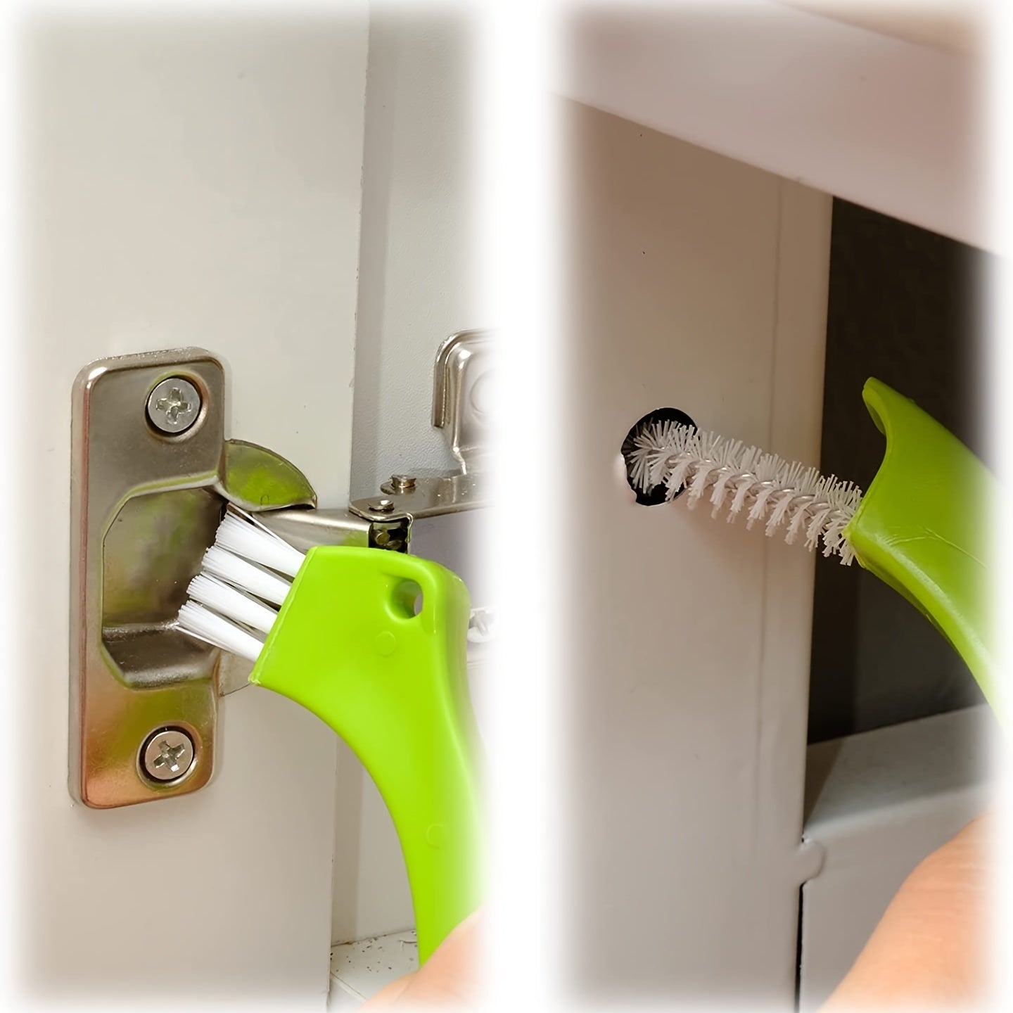 4pcs Grout Cleaning Brush Set with Handle - Durable Nylon & Food-Grade PP, R