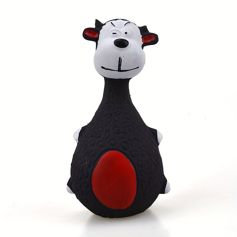 Chewy Dog Toy Set: 4 Playful Rubber Toys with Cartoon Designs for Your Pooch
