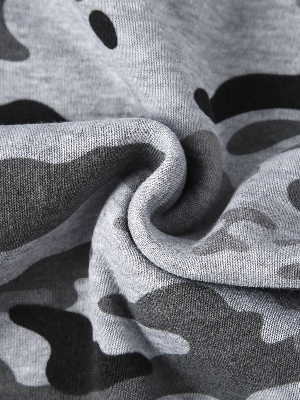 [Camouflage Sweatshirt] Autumn Winter Hooded Men's Camouflage Loose Pullover Fleece Sweatshirt | Fleece, Hooded