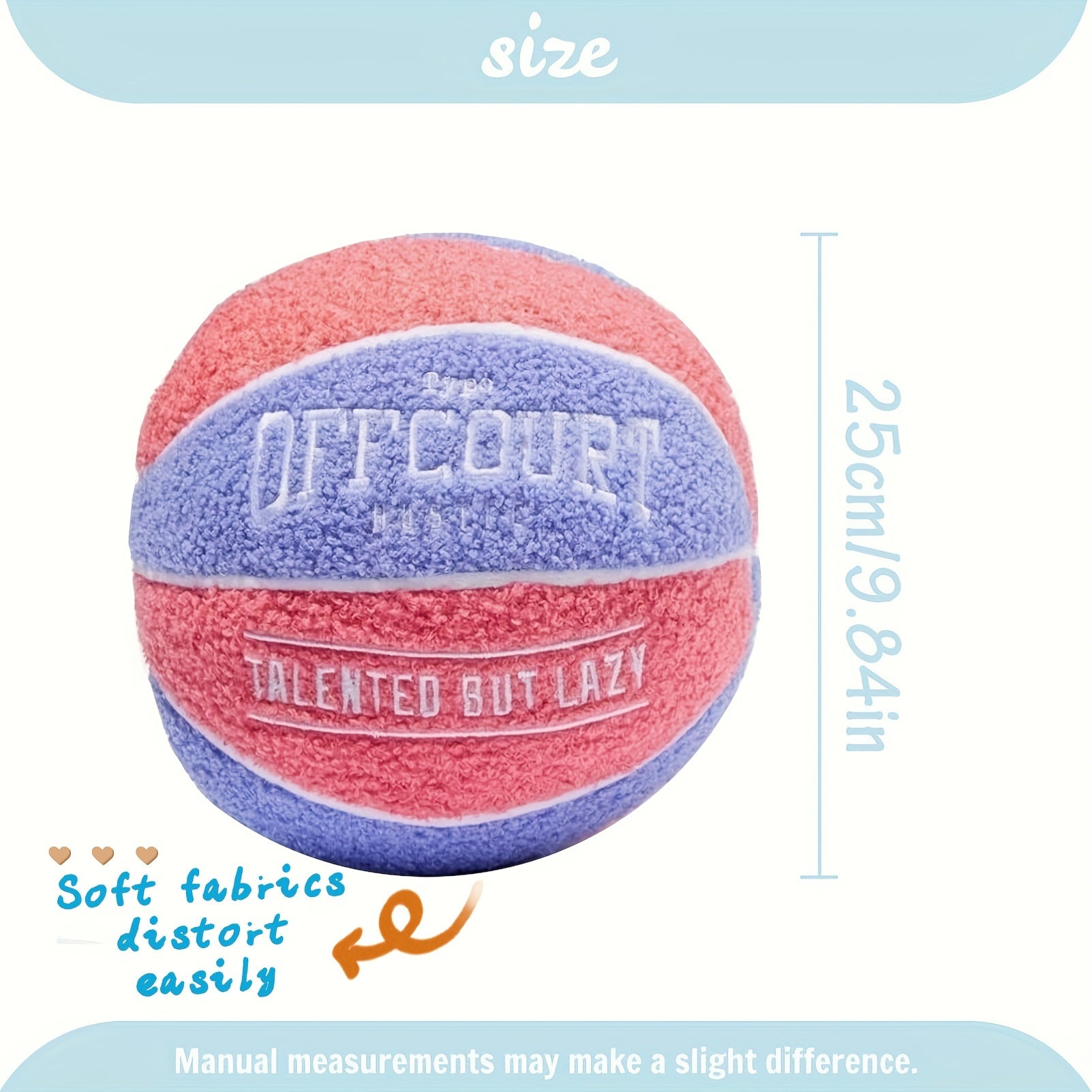 6 Styles Adorable Offcourt Basketball Pillow Soft Basketball Stuffed Toys Simulation Basketball Plush Toys Ball Plush Doll Cuddly Ball Pluishies Perfect Gift For Friends Soft Nap Pillow Throw Pillow