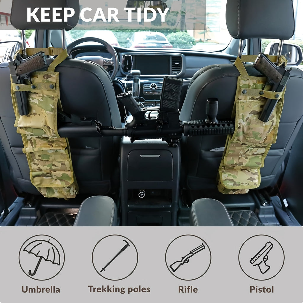 2PCS Automotive Gun Racks, Truck Gun Rack For Hunting Accessories, Gun Holder For Truck With Storage Pockets