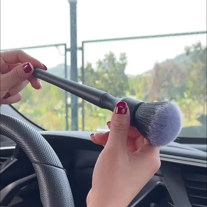 1pc Car Interior Detail Brush, Soft Bristle Cleaning Brush, Dust Removal Tool, Auto Dashboard Cleaner, Automotive Detailing Brush, Car Cleaning Supplies