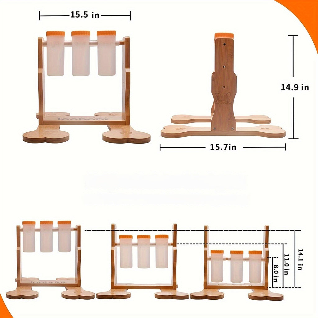 Dog Puzzle Toys Wooden -Interactive Slow Feeder Dog Toy, IQ