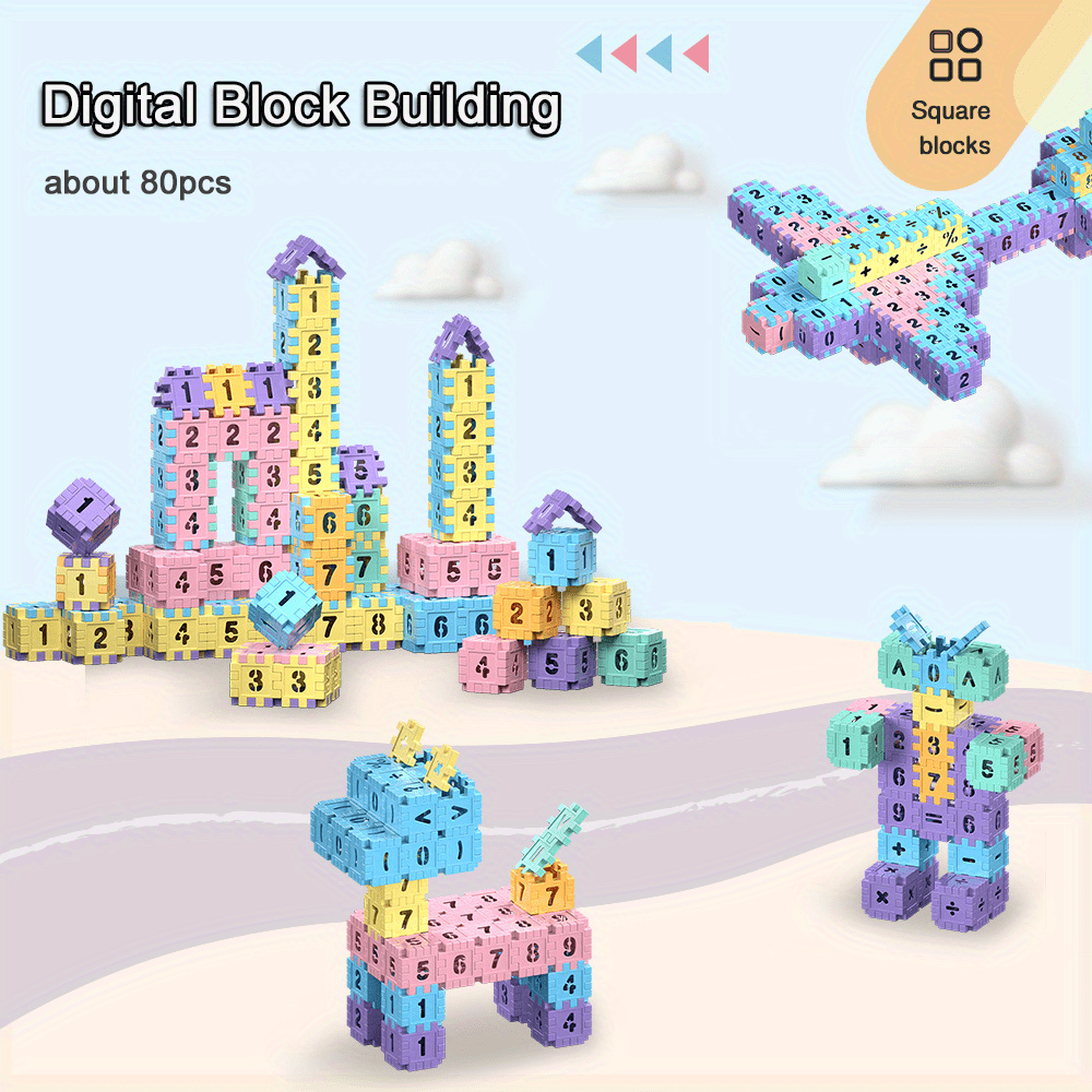 DIY Building Toys - Digital Block Building Set for Youngsters - Educational Intellectual Toys, Halloween/Thanksgiving Day/Christmas Gift