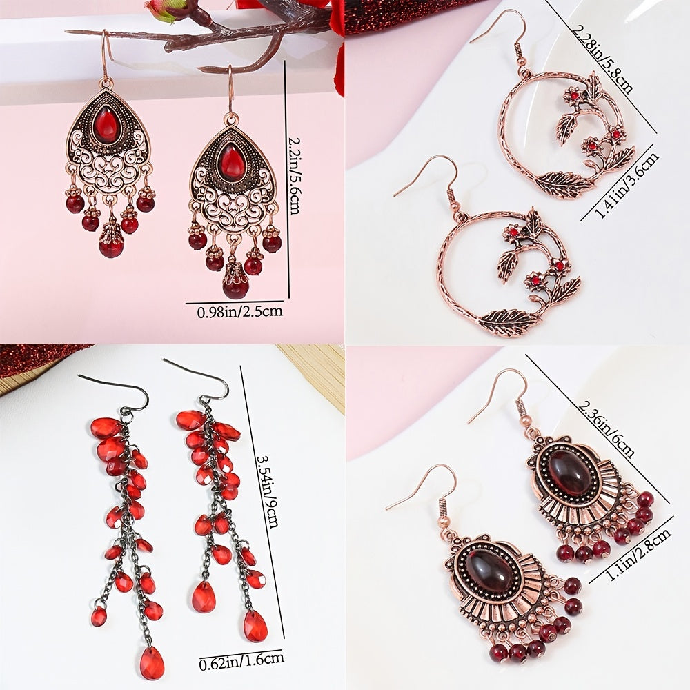 1 Pair/4 Pairs Vintage Style Women's Pendant  Tassel Earrings