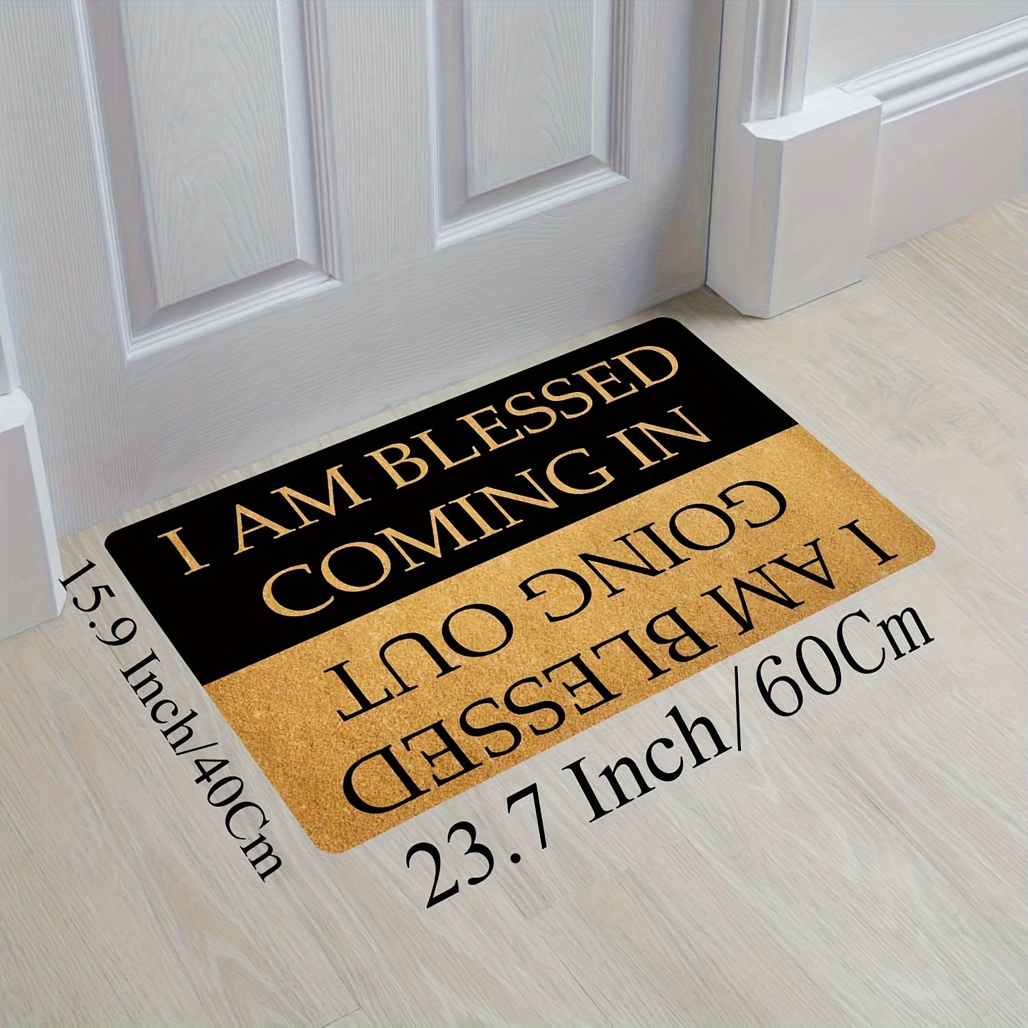 Welcome Doormat with Anti-Slip Rubber Back (23.6 X 15.7 inch) -  Prank Gift Home Decor Area Rugs for The Entrance Way Indoor Mats -  Funny & Inspirational Design - For Homeowners & Guests - Perfect Gift for Housewarming