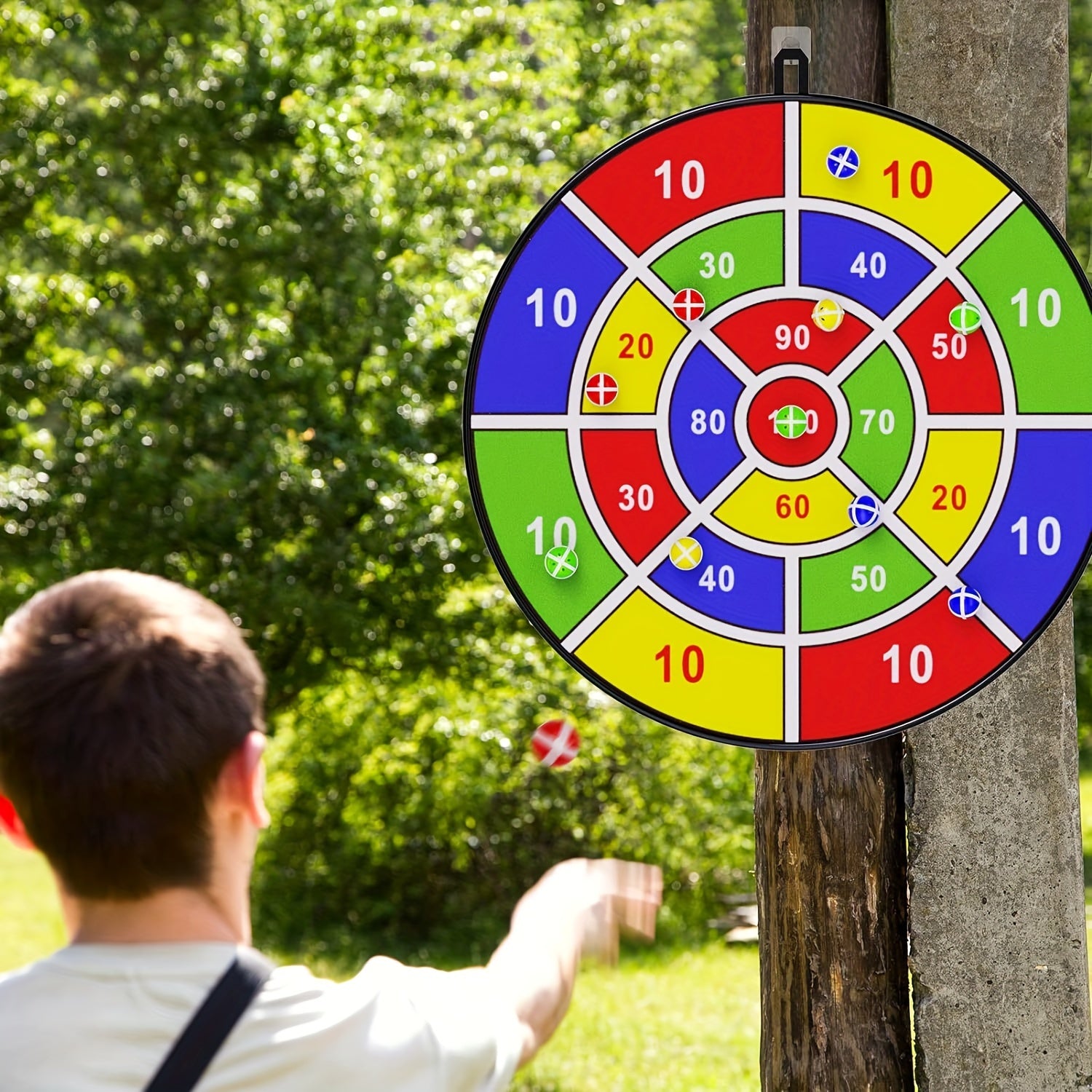 29" Large Dart Board With Sticky Balls, Indoor&Outdoor Fun Party Play Game Toys, Birthday Gifts For Boys&Girls