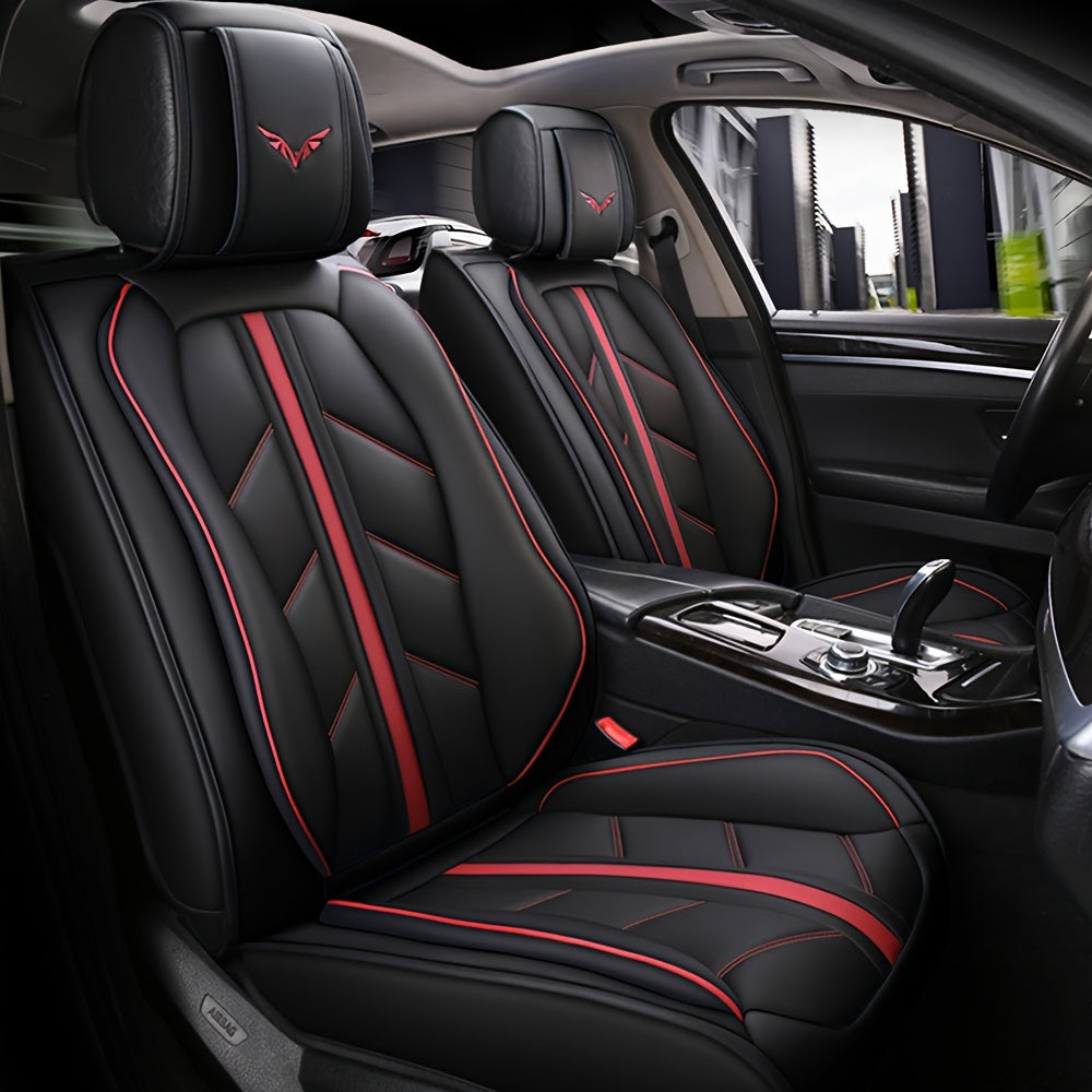 5 Seats Car Seat Covers Nappa Automotive Seat Cushion Protector Front Rear Full Set Waterproof Universal Fit for Most Sedan SUV Truck