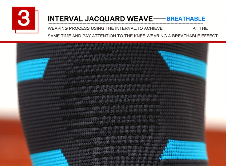 1pc AOLIKES Compression Knee Sleeve | Breathable, Non-Slip, Ideal for Running, Volleyball, Basketball, Yoga, Tennis, Football - Available in, Grey, Red