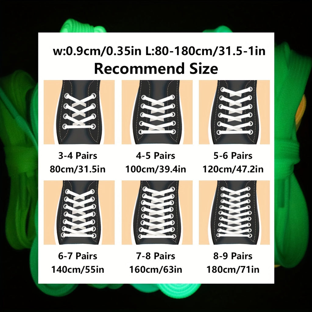 Enhanced Visibility Reflective Luminous Shoelaces for Sneakers & Sports Shoes - Night Running Accessories
