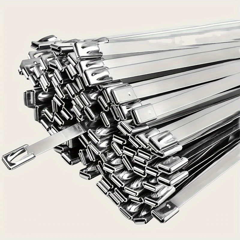 100-Pack 7.9 Inch Heavy Duty Stainless Steel Zip Ties -