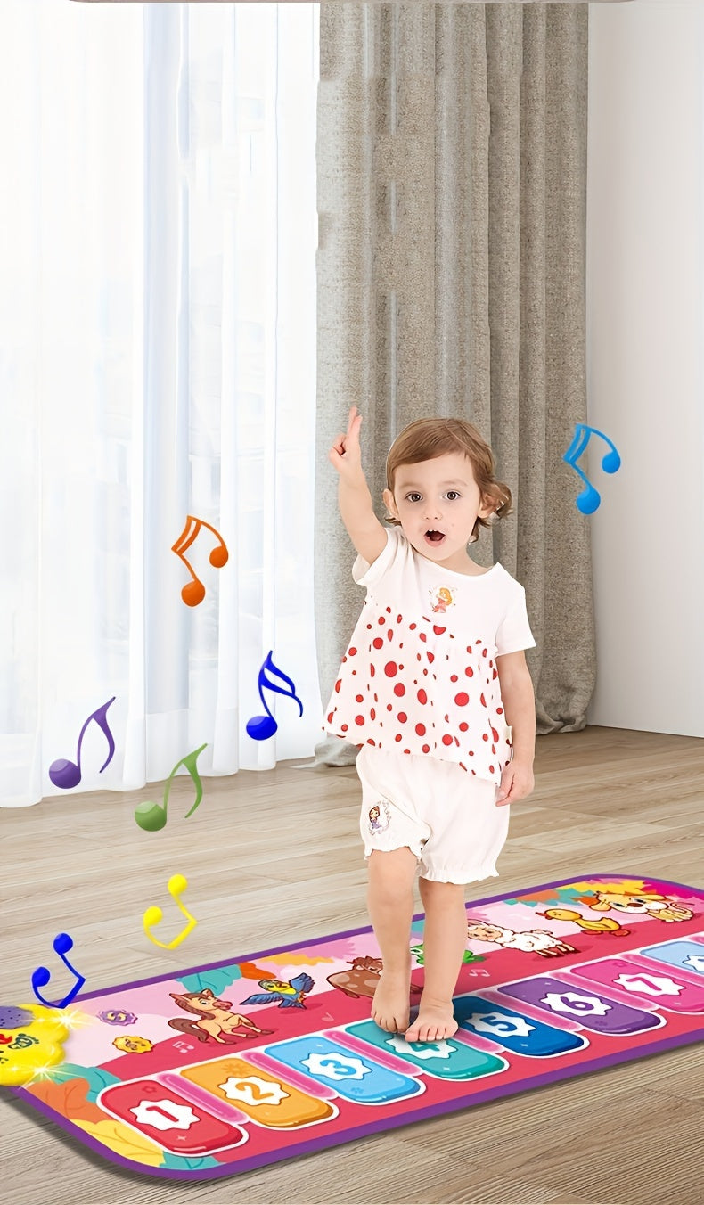 Kids' Interactive Piano Keyboard Dance Mat - Battery-Powered, Early Learning Toy For Ages 3-6, Perfect Birthday Gift Piano For Kids Musical Toys For Toddlers