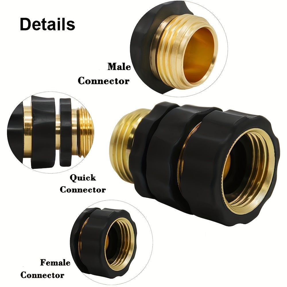 8sets/12sets, GHT3/4" Aluminum Alloy Garden Hose Quick Release ConnectThreaded Tap Connector, No Leaks Water Hoses Quick Disonnect Adapter, Fittings Male Female Quick Release Garden Hose, Gardening Lawn Car Washing