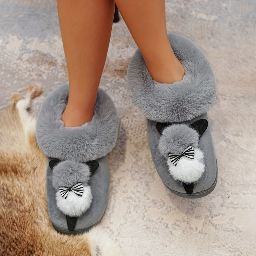 Ladies Home Shoes, Indoor Slippers, Cute Rabbit Plush Slippers - Soft & Cozy - Perfect for Relaxing at Home - Ideal Gift for Women