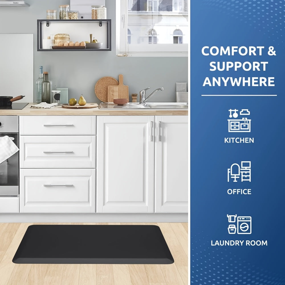 Thick Ergonomic Anti Fatigue Mats for Kitchen Floor, Cushioned Standing Office Desk Mat, High Quality Scratch Resistant Topside, Supportive All Day Comfort Padded Foam Rugs, 17x24
