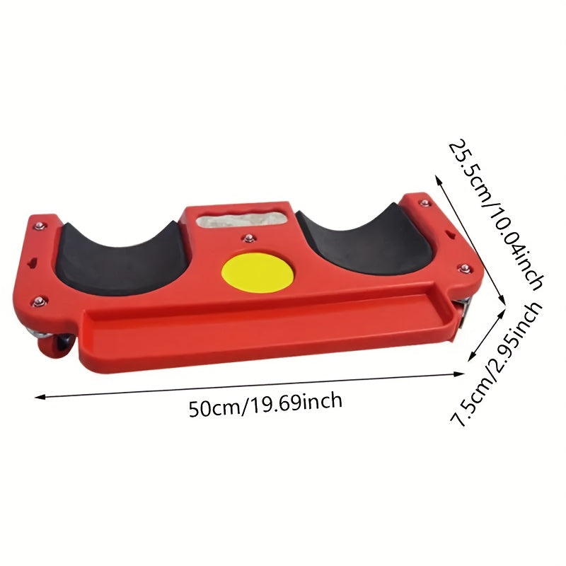 1pc Rolling Knee Pad Platform with Wheels, ABS Material, Multi-Function with Built-In Tool Tray,