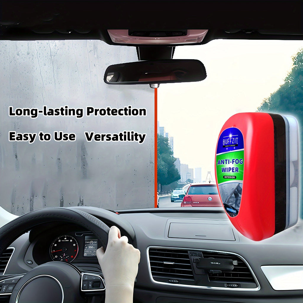 Anti-Fog Wiper for Windshield, Portable Car Glasses Defogger Prevent Fogging Defogging Sponge Wiper for Automotive Vehicles Helmets Mirrors -120Ml/4Oz