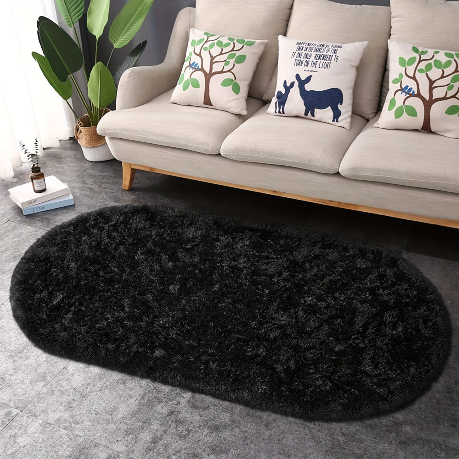 Luxurious Light Gray Plush Bedroom Mat - Soft, Skin-Friendly & Easy Care, Non-Slip Backing, Cozy Warm Mat for Home Decor, Rugs for Bedroom
