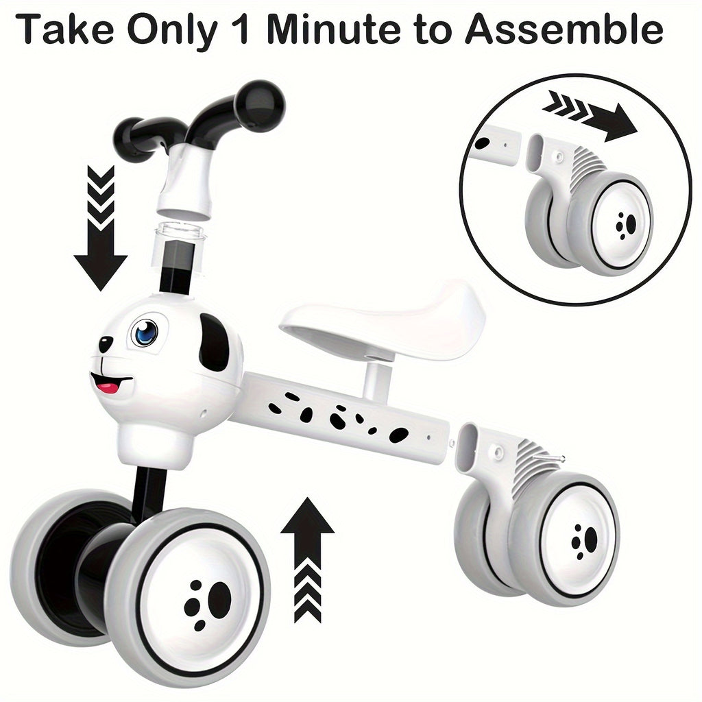 Baby Balance Bike for 1 Year Old Boy Girl First Birthday Gift, 10-36 Months Toddler Balance Bike, No Pedal 4 Wheels Ride-on Toys Indoor Outdoor, 1st Birthday Gifts Halloween Christmas Gift