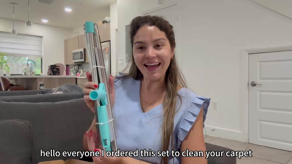 56" Adjustable Long Handle Carpet Rake Pet Hair Remover, Reusable Large Metal Lint Remover Brush For Embedded Fur Removal From Low Pile Rugs Stairs, Carpet Brush Scraper Dog Cat Hair Remover Broom