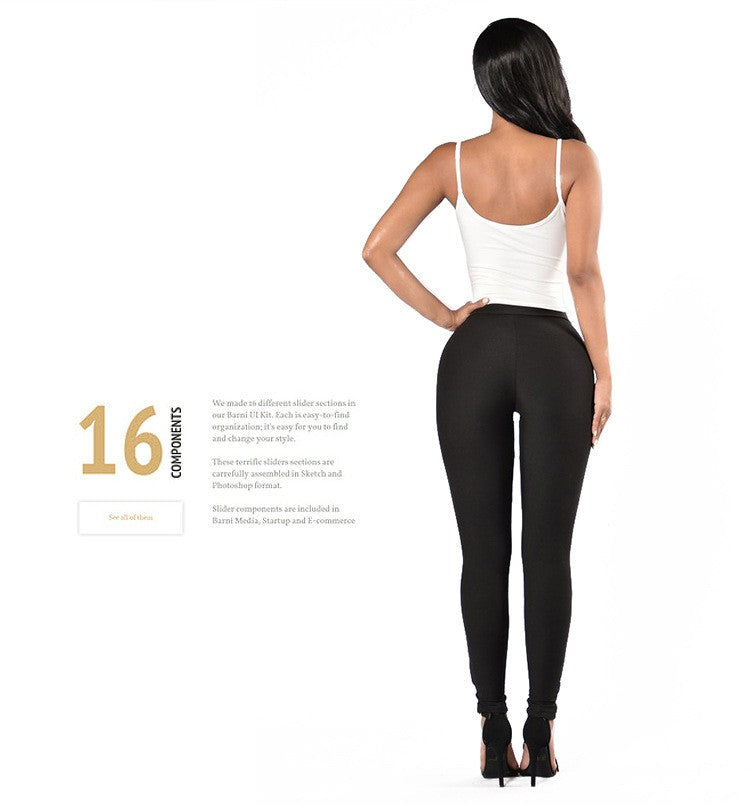 Women's Sexy High-Waisted Tight Leggings - 9/10 Length (Short Ankle) Cross-Over Strap Pants