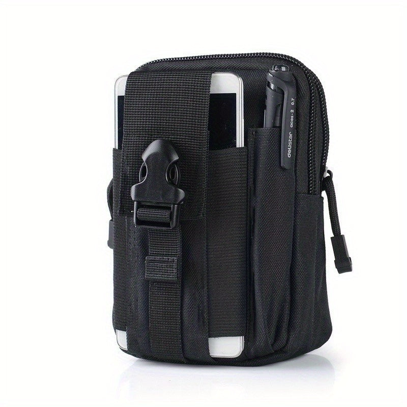 Men's Tactical Slim Fanny Pack - High Quality Oxford Fabric, Adjustable Straps, Multiple Pockets for Smartphones, Wallets & Keys, Ideal for Travel, Hiking & Outdoor Sports