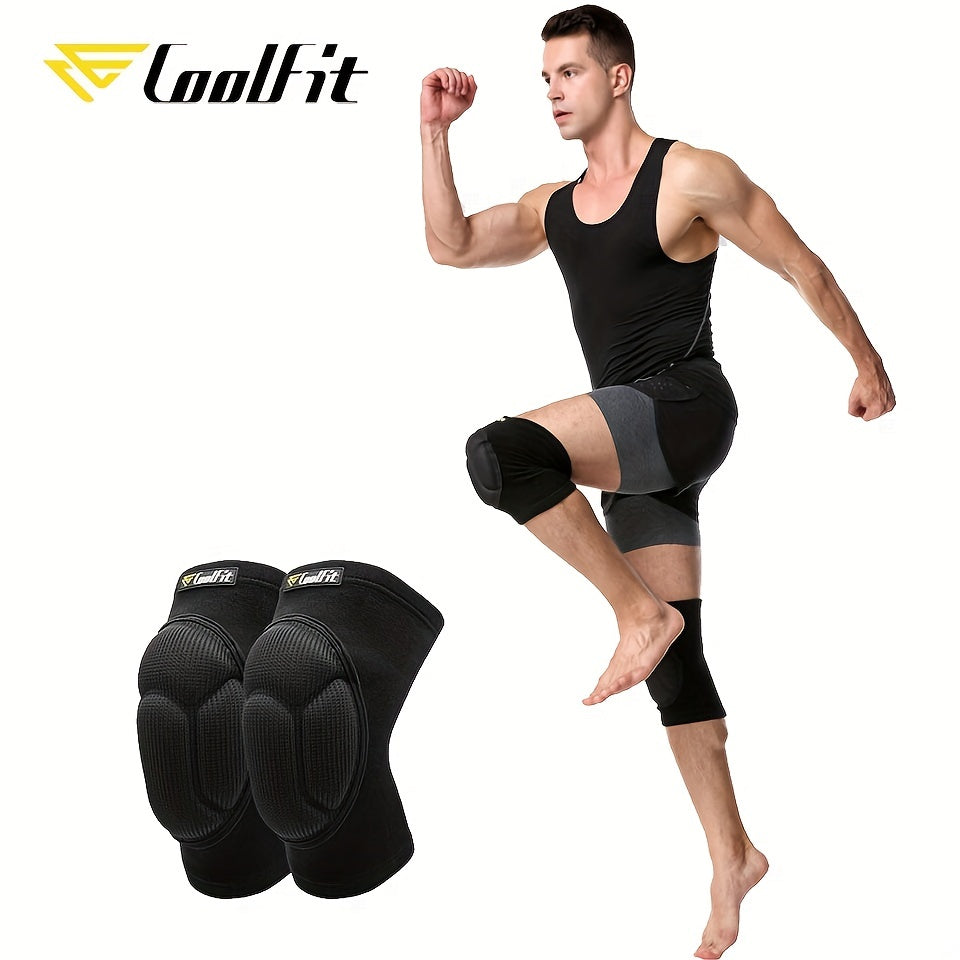 2-Pack Coolfit Thickened Sports Knee Pads for Dance and Streetwear