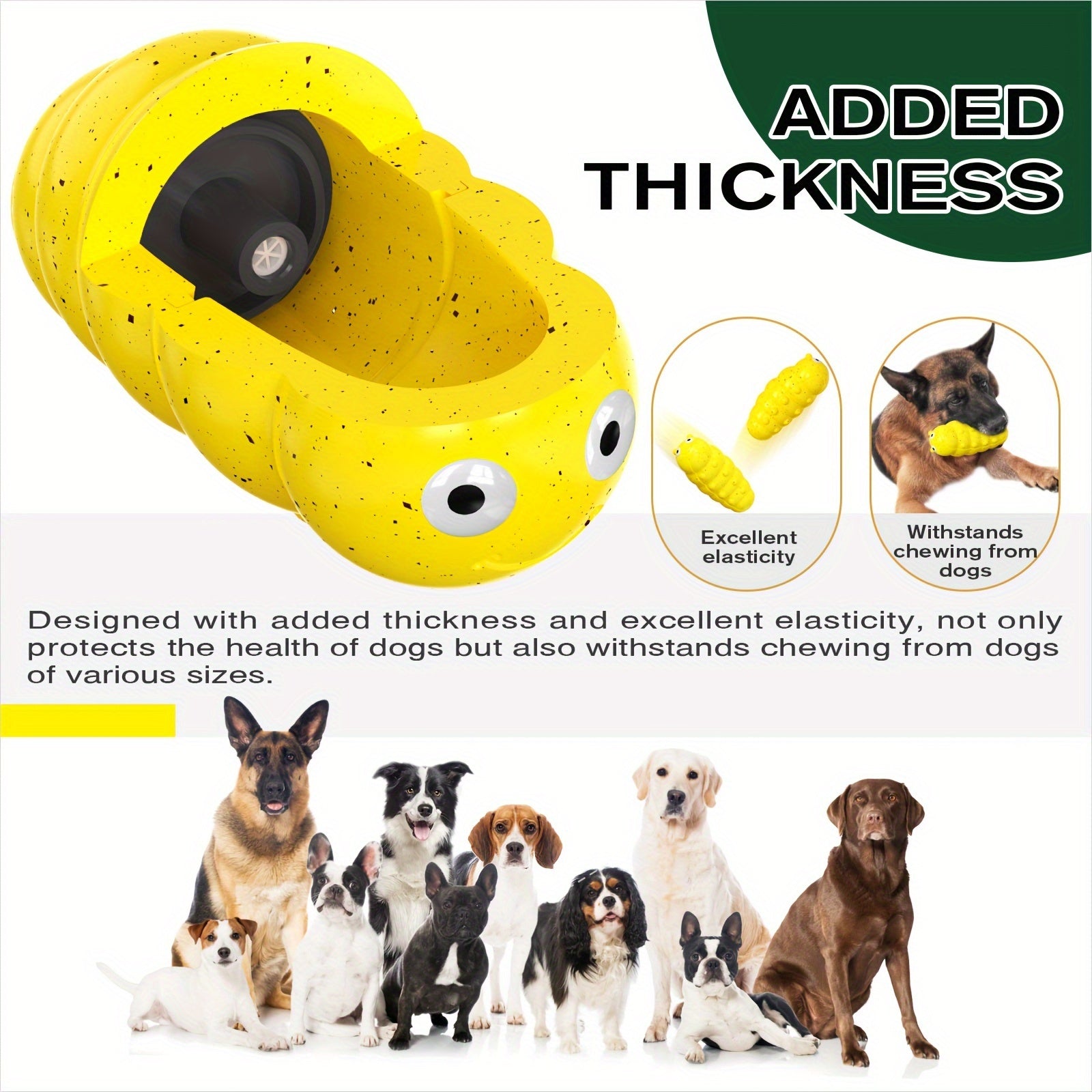 Dog Chew Toys for Aggressive Chewers Tough Enduring Squeaky Interactive Puppy Fun Teeth Toothbrush Doggie Toy for Small Medium Large Dogs Breed Birthday Gift