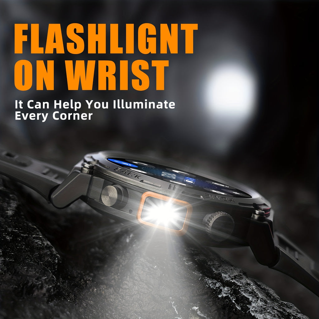 EIGIIS Men'S Outdoor Sports Watch with IPX8 (3ATM) Flashlight,