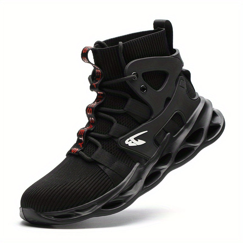 PLUS SIZE Men's Lightweight Safety Resistant Work Boots, Casual Comfortable Blade Boots