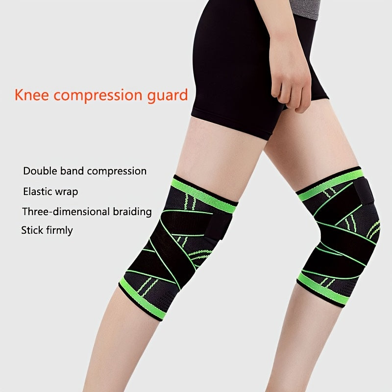 1pc Strap Knee Protector Sports Knee Support Adjustable Compression Breathable Joint Protection Sports Knee Protector Strap Compression Basketball Running