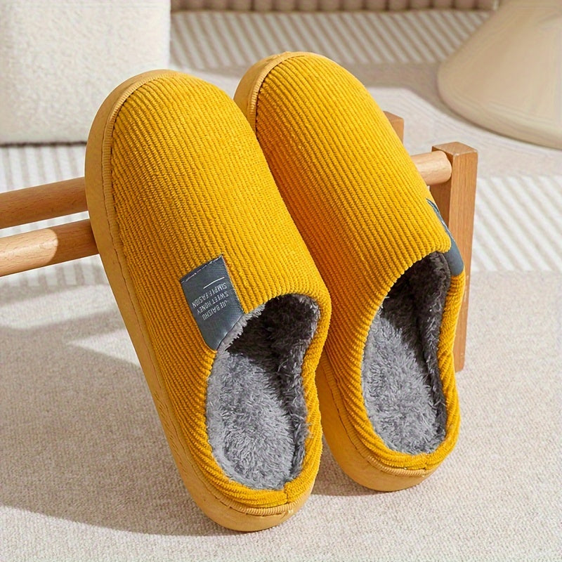 Women's & Unisex Plush Slip-On Slippers