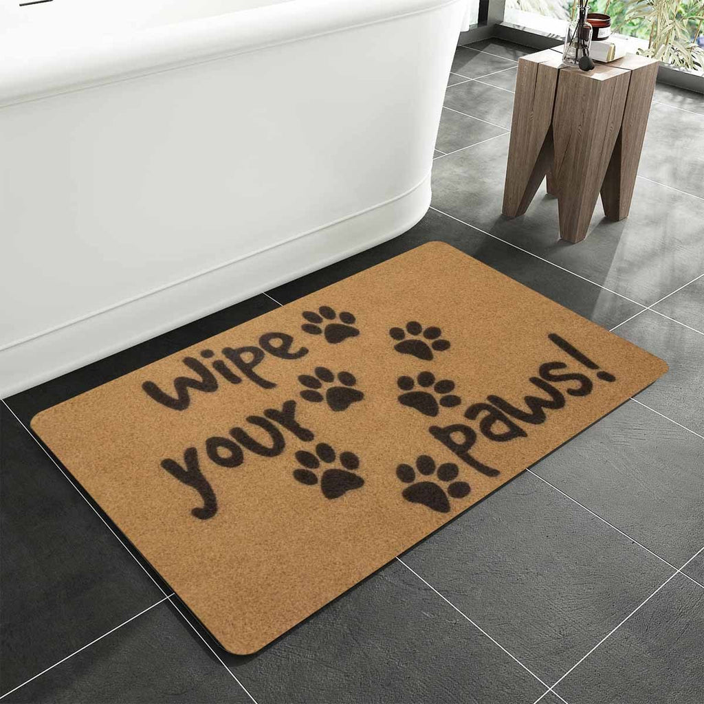 Wipe-Your-Paws Natural-Coir-Doormat Front-Door-Welcome-Mat - Outside Entrance Mat For Muddy Paws Cat Dog Welcome Doormat, 24" x 16" Washable Rugs for Dirty Paws, Non-Slip Absorbent Resist Dirt Carpet for Bedroom Kitchen Home