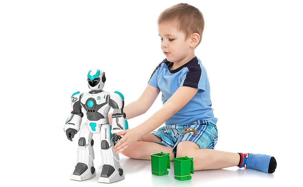 Remote Voice Control Large Robot: 2.4Ghz WiFi Signal Intelligent Programmable Popular Science Story Toys with Gesture Sensing Presents for Kids Christmas Halloween Gift