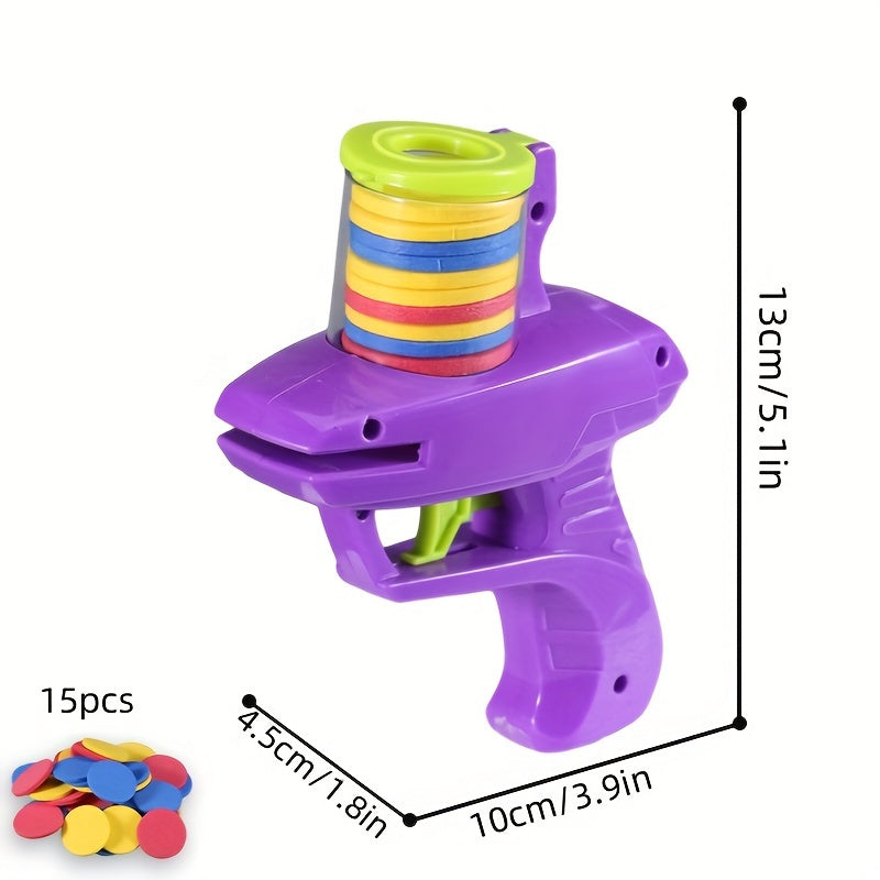 2pcs Cat Toy Gun Shooter, Interactive Cat Toy Launcher With Foam Discs - Battery-Free, Durable Plastic For Endless Fun, Fidgety Interactive Toys