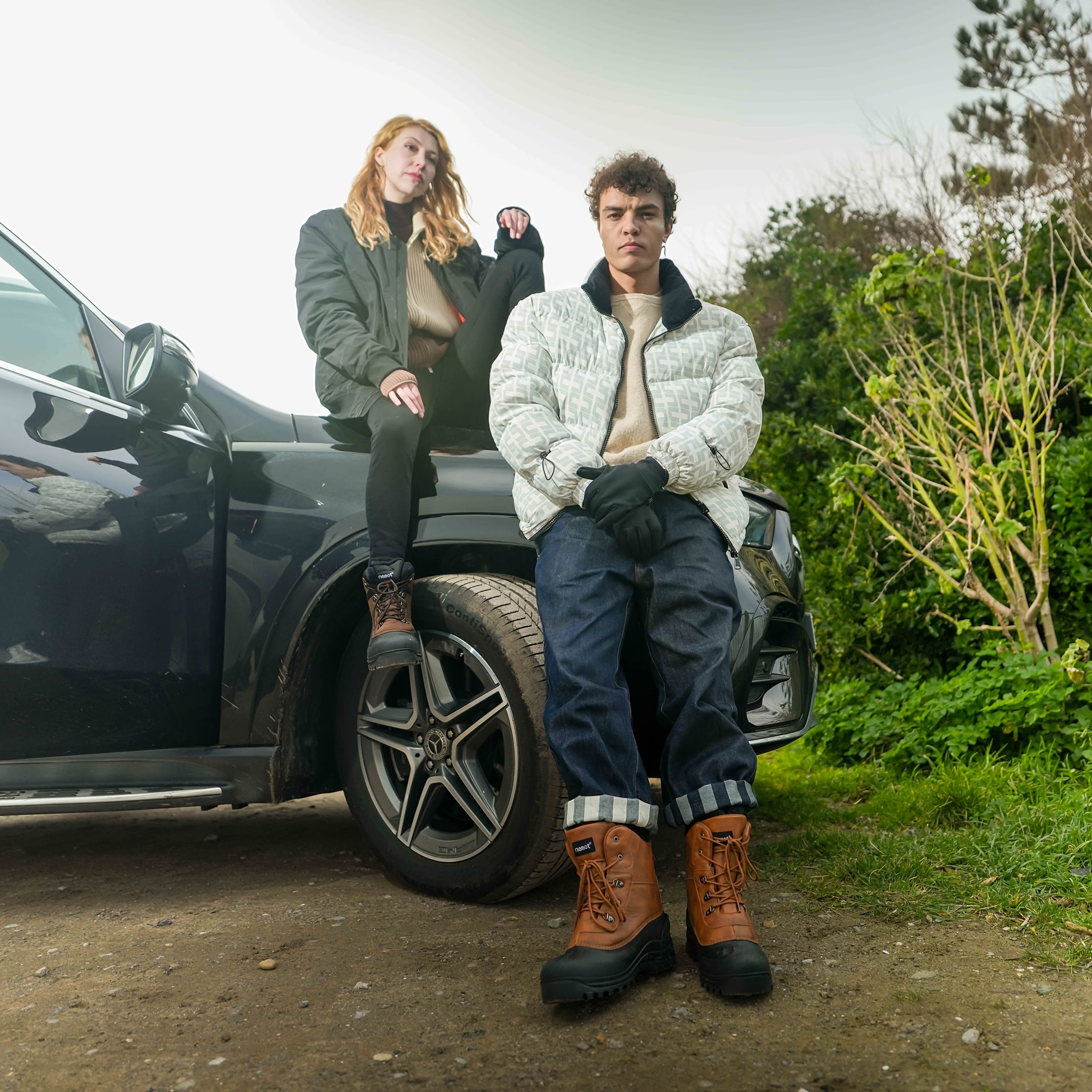 [Popular Choice] Riemot Men's High Quality Snow Boots - Durable, Non-Slip Traction Sole for Hiking,