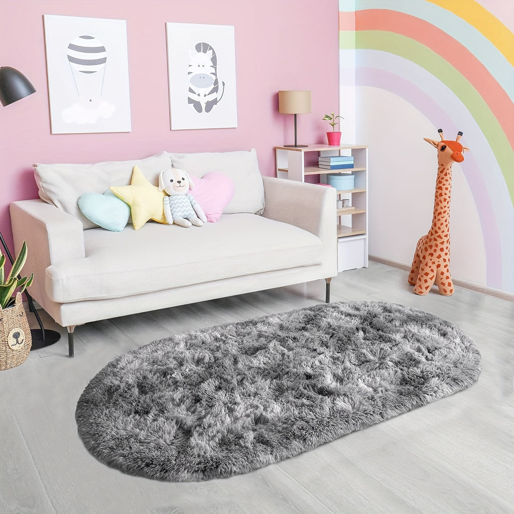 Luxurious Light Gray Plush Bedroom Mat - Soft, Skin-Friendly & Easy Care, Non-Slip Backing, Cozy Warm Mat for Home Decor, Rugs for Bedroom
