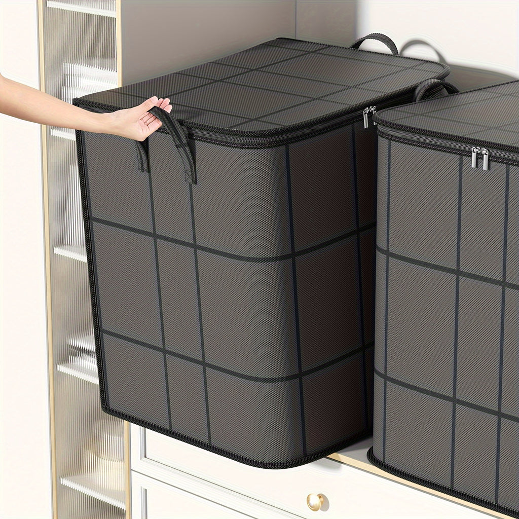 1pc of Clothing Storage Bag, Travel Bag, Large Capacity, with Handles, Foldable, Suitable for Quilts, Storing Clothes, Cotton Jackets, Blankets, Toys, Etc, Under-Bed Storage