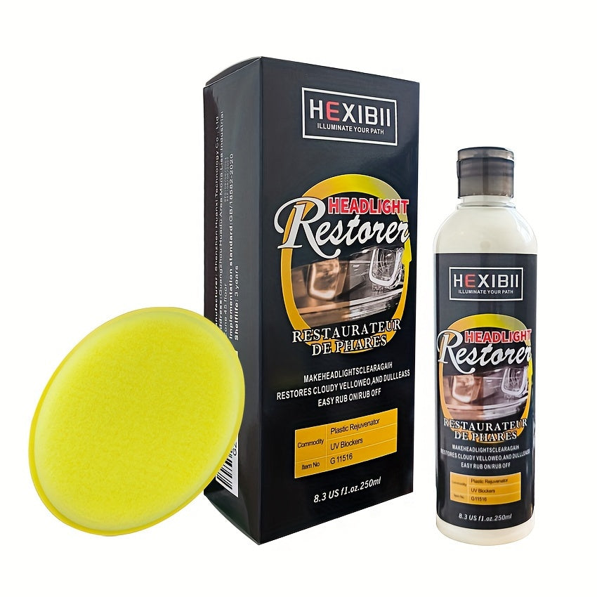 8.5oz Car Headlight Restoration Fluid Automotive Headlight Oxidation Yellowing Scratches Blurring Enhancement Crystal Plating Coating Refurbishment Agent