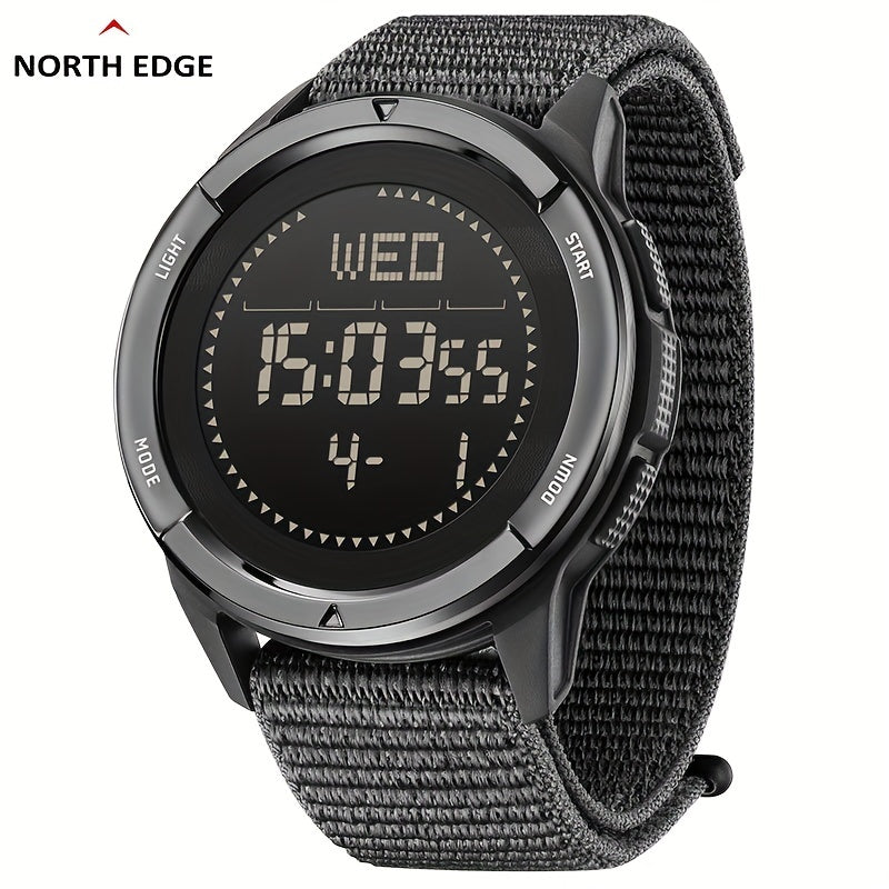 Mens Slim Sports Smartwatch - Water Resistant Chronograph Watch with Pedometer, Multi-Functional Wrist Watch with Carbon Fiber Strap for Fitness, Running, and Outdoor Activities